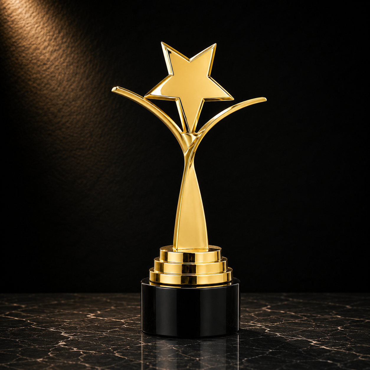 Split Star Arc Trophy - custom acrylic awards with your logo